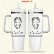 Personalized Tumbler Men, Custom Face Tumbler, Personalized 40oz Tumbler Handle