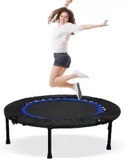 Trampoline, Rebounder Trampoline Fitness Exercise Trampoline with Adjustable Han