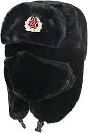 [CurcKua] Winter Hats for Men Trapper Hat Warm Hats for Men Winter Gifts for Men Russian Hats for Man Women Thermal Hats with Ear Flap and Detachable Windproof Mask Breathable Winter Trapper Hat for Outdoor Ac