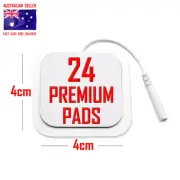 CAREMAX TENS EMS compatible ELECTRODE PADS - 4cm x 4cm x 24 PREMIUM PADS