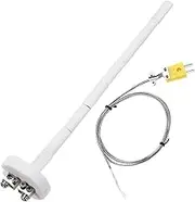 uxcell 8" K Type Ceramic Kiln Furnace Thermocouple Sensor Probe for Muffle Furnace Oven, with 3.3ft Thermocouple Wire, High Temperature 1100°C 2x200mm