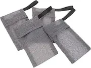 DECORNIJIA 4Pcs Soap Foaming Bags Mesh Soap Saver Pouches for Handmade Soap Exfoliating Soap Pocket for Facial Body Cleansing Lightweight Space Saving Design Grey Color