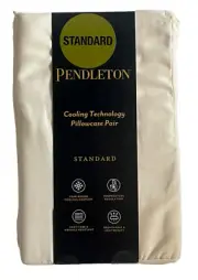 Pendleton Set Of 2 Pillowcases Yellow Standard Cooling Technology 20x30"