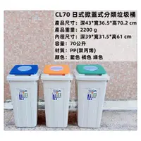 在飛比找PChome商店街優惠-=海神坊=台灣製 KEYWAY CL70 日式分類垃圾桶 方