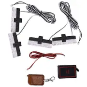 Car 12V 16 LED Red & Blue Police Strobe Flash Emergency Warning Lamp