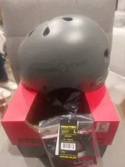 PRO-TEC Classic Skate Skateboard Helmet Size Large Matte Gray Colour Protec