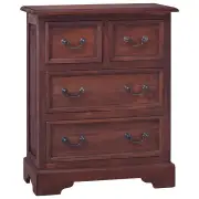 NNEVL Chest of Drawers Classical Brown Solid Mahogany Wood