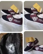 Manly Sea Eagles NRL CANVAS SHOES Adult SIZE 7 SHOE Official Product ARL