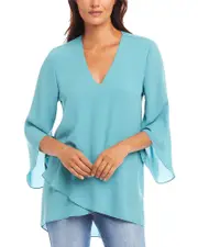 Karen Kane Bracelet Sleeve Popover Blouse