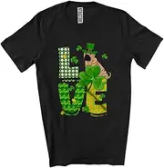 [Generic] Love; Awesome St. Patrick's Day Leprechaun Shar-Pei Owner; Plaid Shamrock Family Unisex T-Shirt
