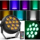 120W 12LED Par Light RGB Rechargeable Strobe Wash Stage DJ Disco Party Light