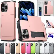 For iPhone 16e 16 15 14 13 12 11 Pro Max Shockproof Case Wallet Card Slot Cover