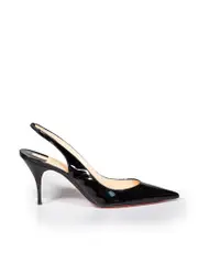 Black Patent Clare Sling Heels