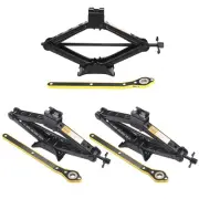 3 Set 2 Ton Scissor Jack for Car, with Hand Crank Portable Repair Tool Rust-R...