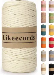 4Mm Single Strand Macrame Cord Rope 80M Handmade Decorations Softer Natural
