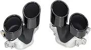 Quad Car Exhaust Tip Compatible For Benz A35 C118 CLA35 X247 GLB35 A45S Refitting 2020+ Rear Bumper Muffler Exhaust Tips Nozzle(3)