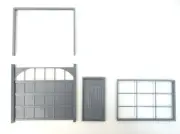 Set of doors and window Scale 1:24 Garage modeling parts Diorama parts Size 1/24