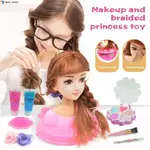 MAKEUP DOLL SET PRINCESS HAIR STYLING HEAD DOLL PLAYSET WITH