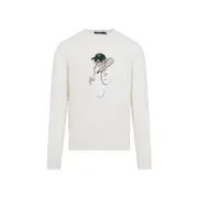 [Ralph Lauren Purple Label] Ralph Lauren Purple Label-Classic Cream White Cashmere Pullover-Uomo M STAND