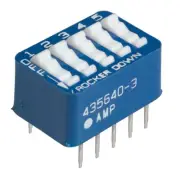 54356403 Dip Switch SPST 5 Position Through Hole Rocker Actuator 60mA 5VDC :RoHS