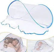 jixsloft Portable Mosquito Net Tent, Folding Mosquito Head Net, Pop Up Mosquito Tent Netting for Bedding Camping Traveling Patio (1 Pack, Large), White