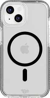 Case Tech21 EvoCrystal Case with MagSafe for iPhone 15, Graphite Black