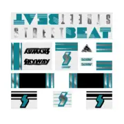 Skyway 1988 - StreetBeat for Black frame on clear decal set - old school bmx