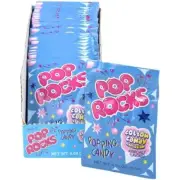 Pop Rocks Popping Candy, Cotton Candy - 24 Pack, 0.33 Oz Packages
