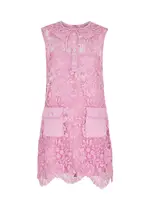 Self-portrait Embellished Guipure Lace Mini Dress - Pink - 10 10