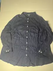 AUTOGRAPH Plus Size Womens Summer Tops Blue Blouse Shirt Linen Casual Size 26
