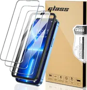 3 PCS Tempered Glass Screen Protector for iPhone 15 Pro Max 6.7-Inch with Easy Installation Tool, 3 in 1 Pack
