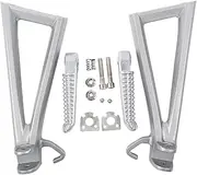 ALAGPNPMZH Motorcycle Rear Passenger Footrest Foot Pegs Bracket Kits Fit For YAMAHA YZF R6 2006-2017 2015 2014 pedal(Silver)