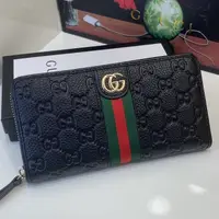 在飛比找蝦皮購物優惠-小桃店二手 GUCCI 古奇 長夾男生 皮夾 長夾零錢包 錢