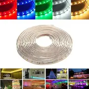 6M 21W Waterproof IP67 SMD 3528 360 LED Strip Rope Light Christmas Party Outdoor AC 220V 837 WARM WHITE