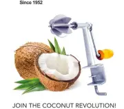ODIRIS A-8 Coconut Grater Scraper Shredder Stainless Steel Blades High Quality