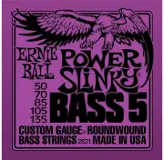 Ernie Ball 2821 Power Slinky 5-String Nickel Wound Bass Strings - 6 PACK