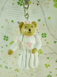 在飛比找樂天市場購物網優惠-【震撼精品百貨】泰迪熊 Teddy Bear 鑰匙圈-白禮服
