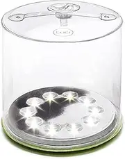 MPOWERD Luci Outdoor 2.0: Solar Inflatable Lantern, 75 Lumens, Clear Finish with White LEDs, Lasts Up to 24 hrs, Waterproof, Camping, Backpacking, Travel and Emergency Kits