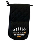 Evolution Of Money Bitcoin - Novelty Mitt Kitchen Glove Mitts Double Oven Gloves