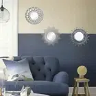 3pcs Nordic Wall Mirror Decorative Accent Round Makeup Mirrors Bedroom Hall