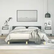vidaXL Bed Frame without Mattress Dark Grey Double Fabric