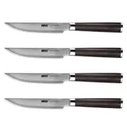 5.5" Steak Knives set of 4-9Cr18MoV Clad Steel Core Forged Straight Edge Stea...
