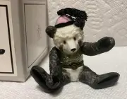 Porcelain Hinged Box Teddy Bear Panda Amanda w Charm Midwest PHB New in Box