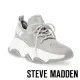 【STEVE MADDEN】PROTEGE 針織綁帶厚底休閒鞋(銀色)