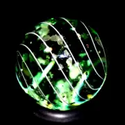 HOT HOUSE GLASS MARBLE/.992"-MICA LIME ICE-MICA PC.S THROUGHOUT,LIME,CELERY/FAST