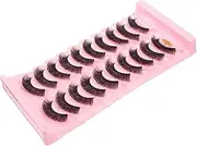 OFFIGAM 10Pairs Curled False Eyelashes of Natural Looking Makeup Lashes for Fluffy Lightweight Skin Friendly for Everyday Use and Special Occasions
