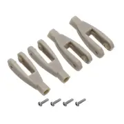 4Pcs Nylon Clevis M2 Thread Linkage End with Screws for RC Airplane Model,Gray