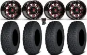 Fuel Lethal 15" Wheels Red 30" Coyote Tires Can-Am Maverick X3