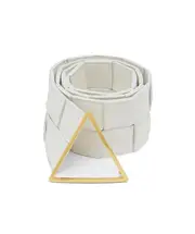 Maxi Intreccio triangle-buckle belt 70,75 White