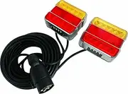 New 2PCS Car Rear Waterproof Towing Light Magnetic LED Tail Light for Trailers Tractors Horse Boxes